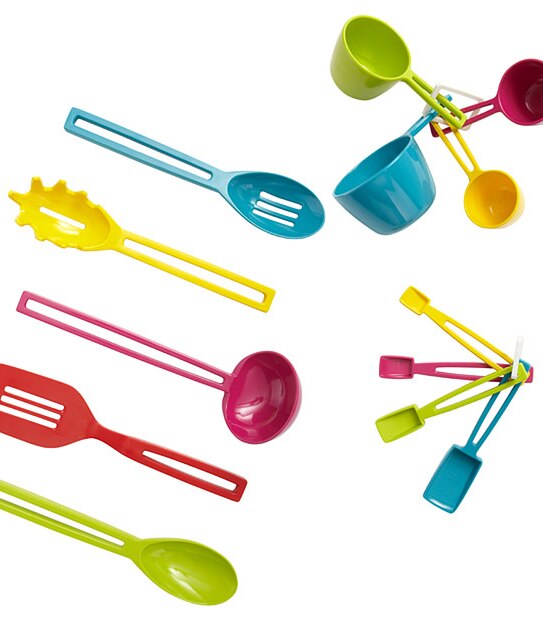 Zak 7 Piece Melamine Utensils Set - Multi-Coloured