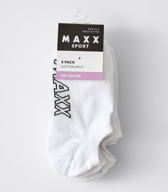 Maxx No Show Socks 5 Pack