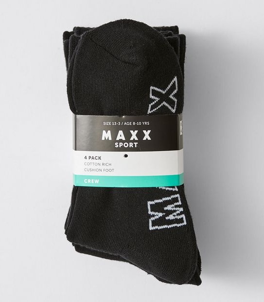 4 Pack Maxx Crew Sock
