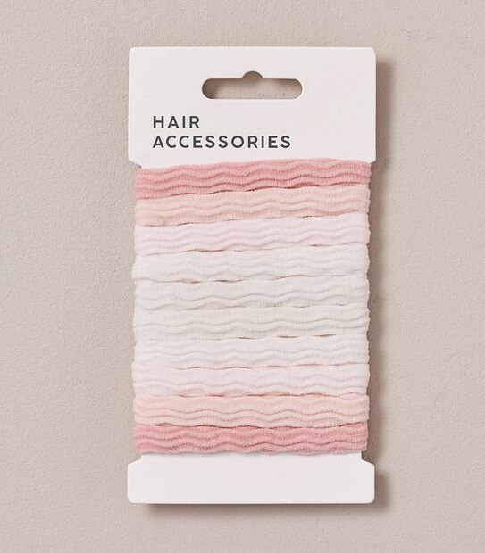 10 Pack Hair Elastics Pink Target Australia
