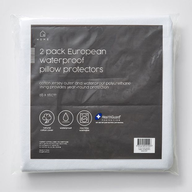 2 Pack Waterproof European Pillow Protectors Target Australia