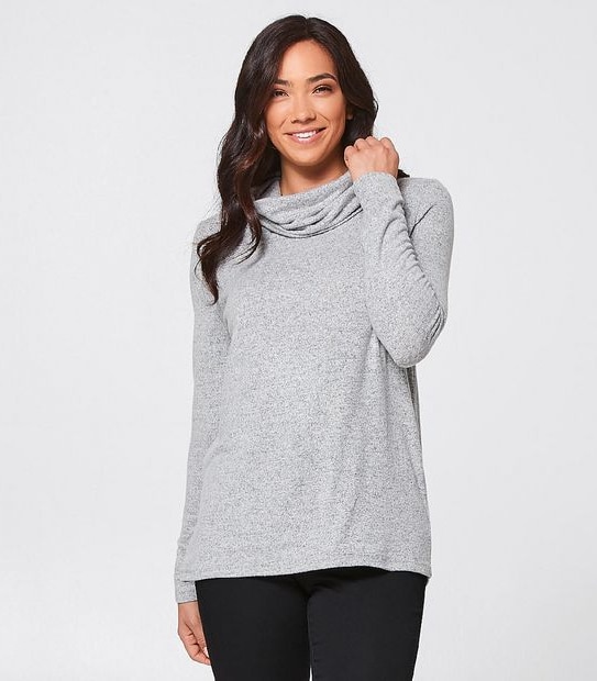 Roll Neck Jumper - Grey Marle