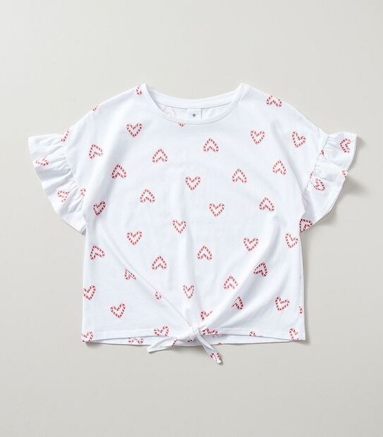 Candy Cane Tie Front T-shirt