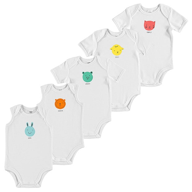 Unisex 5 Pack Bodysuits Target Australia