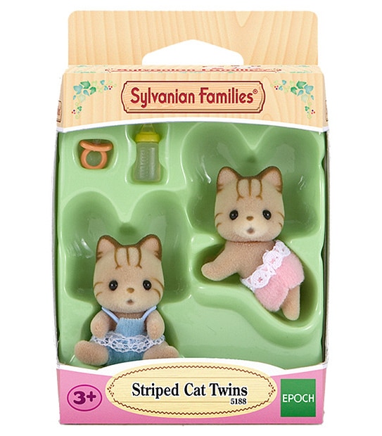 Sylvanian Families Striped Cat Twins