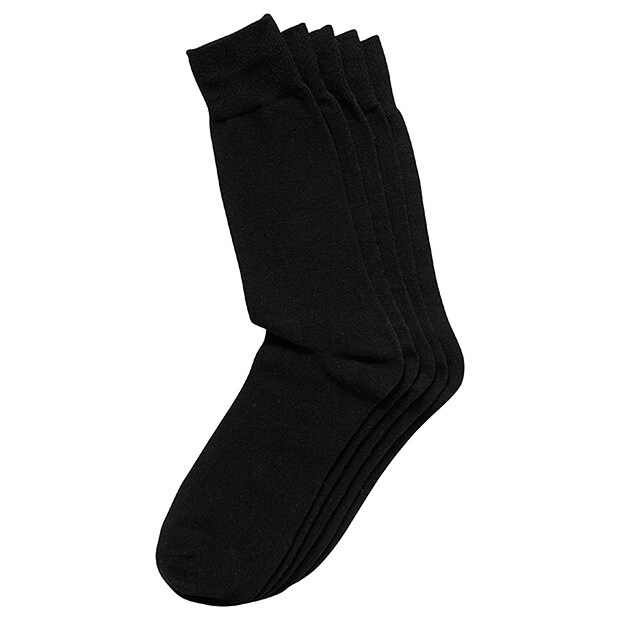 5 Pack Business Crew Socks - Black 5 Pack Business Crew Socks - Black
