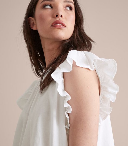 Preview Rose Flutter Sleeve Blouse