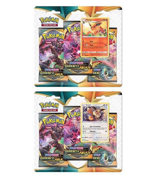 Pokemon TCG: Sword & Shield - Darkness Ablaze 3 Pack Blister Assorted