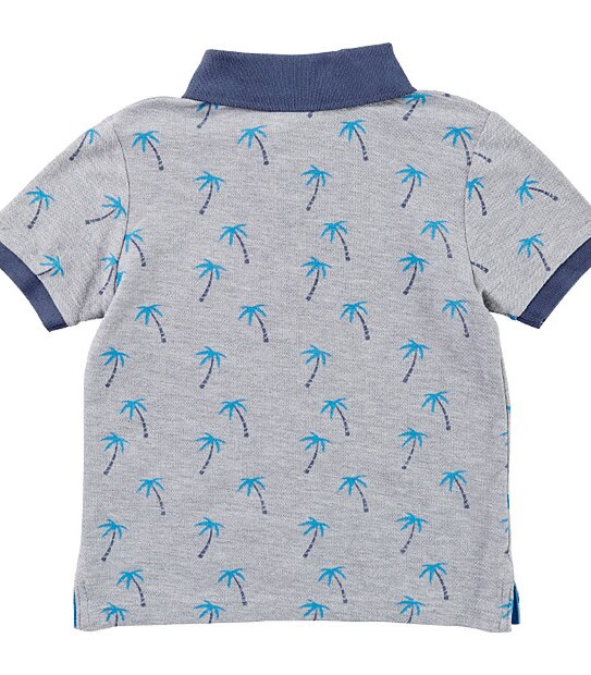 Boys' Short Sleeve Palm Print Polo Top 2 of 3