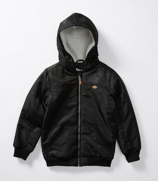 Sherpa Lined Hood Bomber Jacket