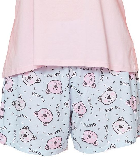 Belle Curve Bear Short Pyjama Set 4 of 4