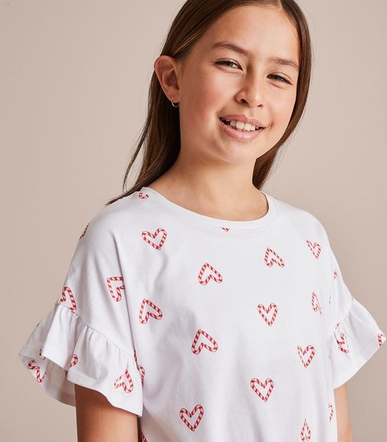 Candy Cane Tie Front T-shirt