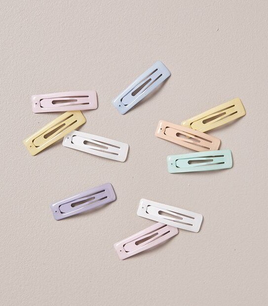 10 Pack Snap Hair Clips - Multi