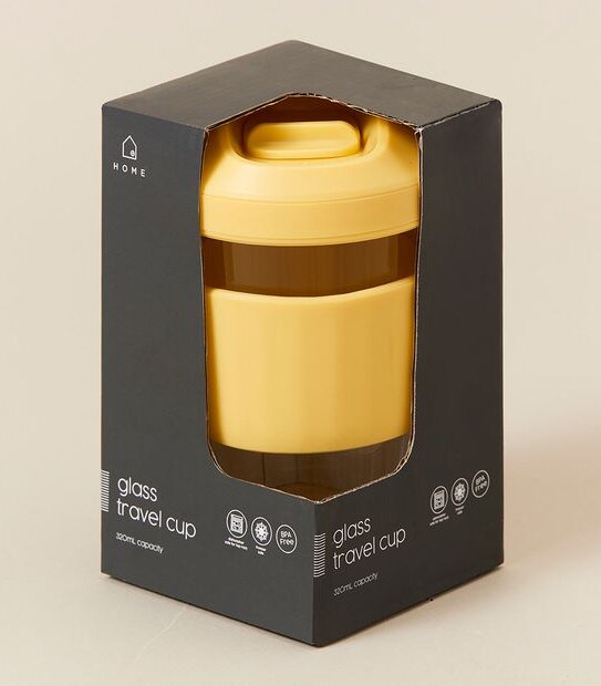 320ml Glass Travel Cup