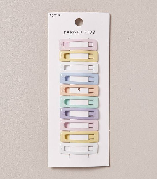 10 Pack Snap Hair Clips - Multi