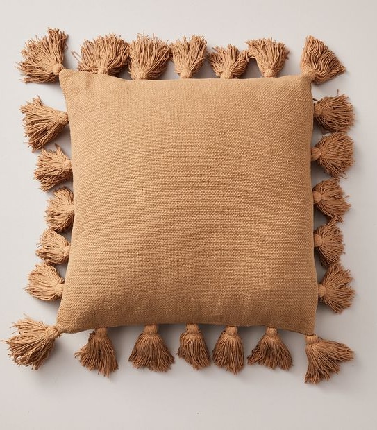 Textured Tassel Cushion