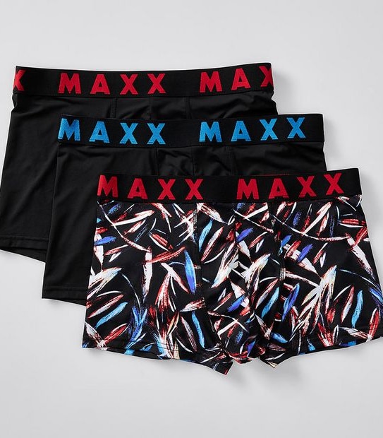 Maxx 3 Pack Microfibre Trunks - Folage Print