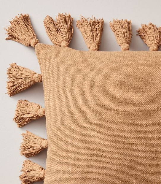 Textured Tassel Cushion