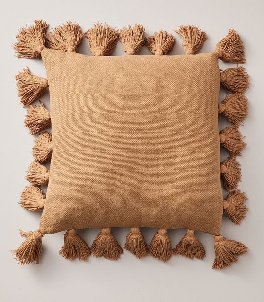 Textured Tassel Cushion