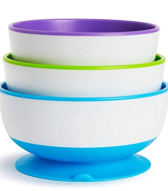 Munchkin Brica Stay Put Suction Bowls 3 Pack