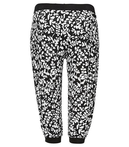 Belle Curve 3/4 Sleep Pants - Floral Black