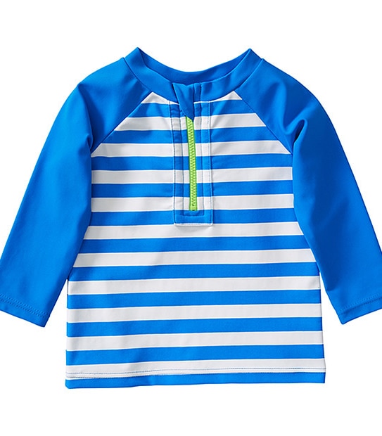 Boys' Long Sleeve Stripe Print Rash Vest