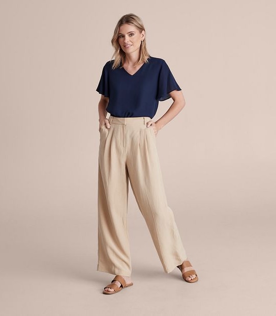 Preview Elly V-Neck Woven Shell Blouse