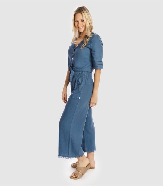 Piping Hot Linen Blended Beach Pants