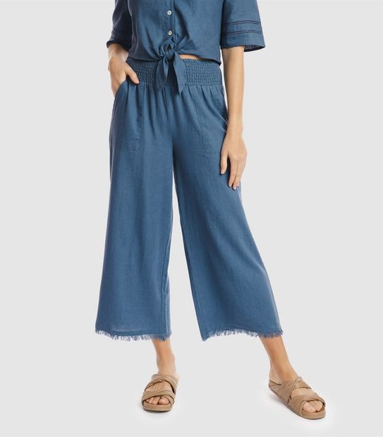 Piping Hot Linen Blended Beach Pants