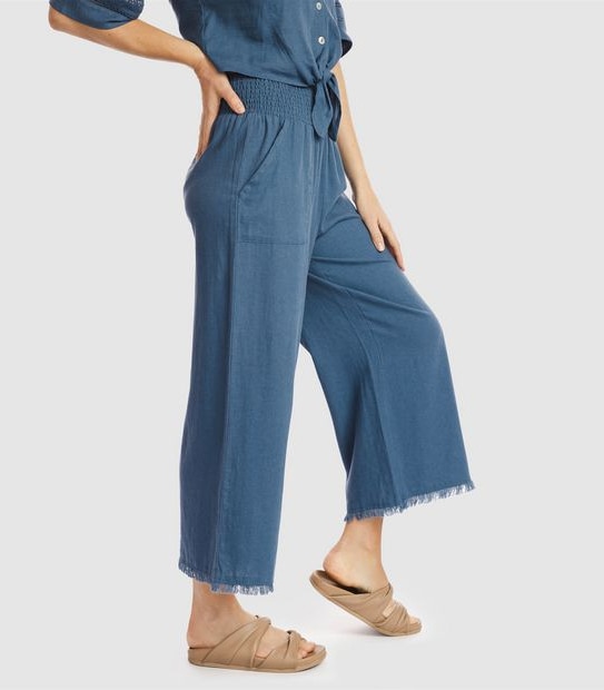 Piping Hot Linen Blended Beach Pants