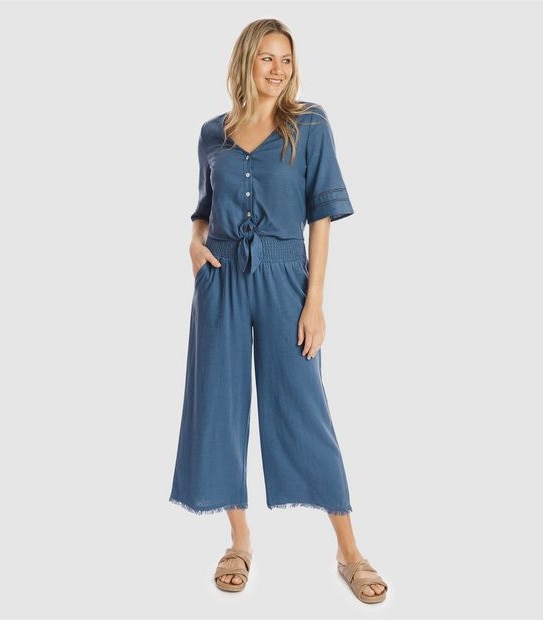 Piping Hot Linen Blended Beach Pants