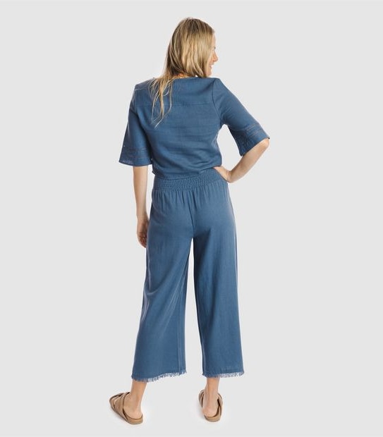 Piping Hot Linen Blended Beach Pants