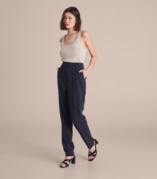 Preview High Waist Straight Leg Pants
