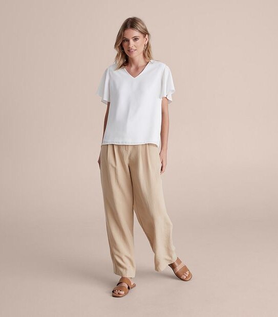 Preview Elly V-Neck Woven Shell Blouse