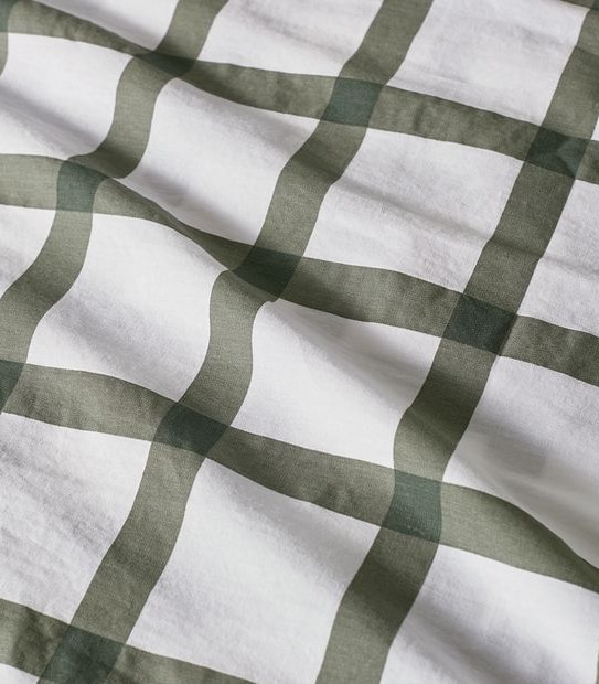 Stonewash Printed Sheet Set - Green Check