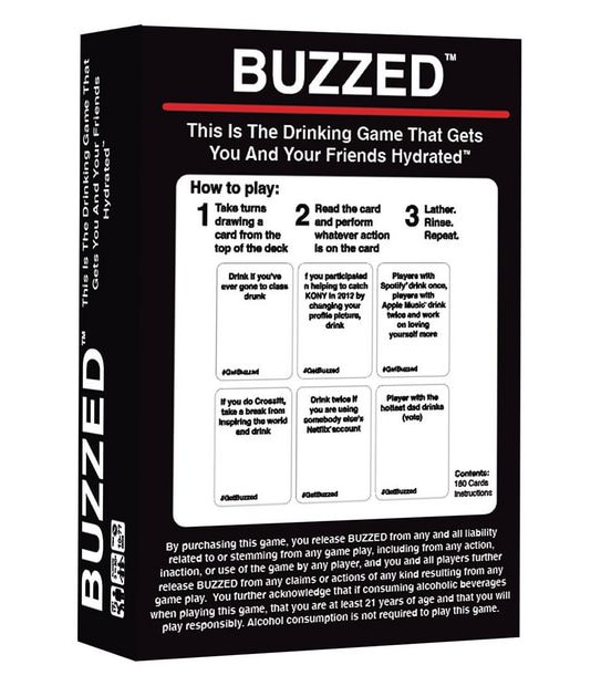Buzzed Hydrated Edition Card Game
