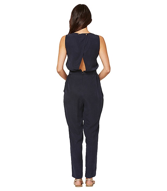 Yours Sincerely Cross Back Jumpsuit - Navy | Target Australia