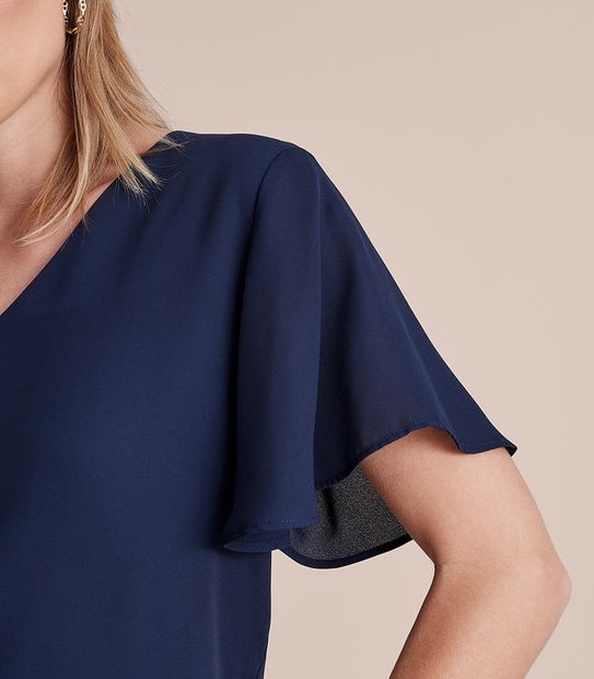 Preview Elly V-Neck Woven Shell Blouse