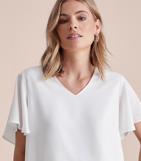 Preview Elly V-Neck Woven Shell Blouse