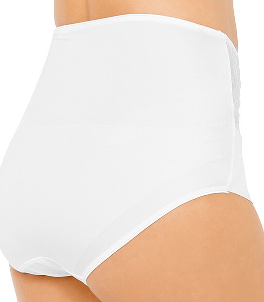Embroidered Full Briefs - White