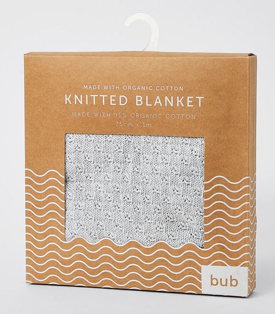 Baby Organic Cotton Knotted Knit Blanket