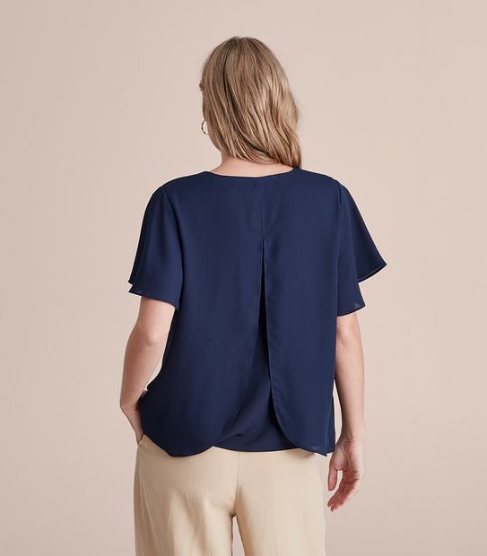 Preview Elly V-Neck Woven Shell Blouse