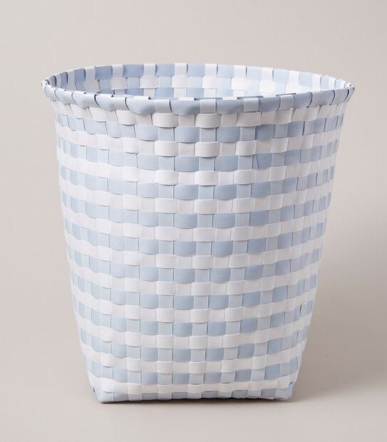 WOVEN GINGHAM BASKET SKY
