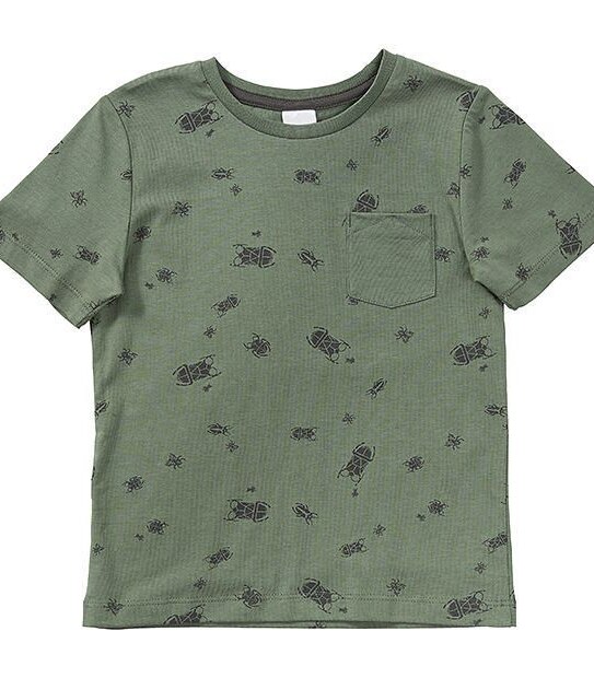 Short Sleeve Bug Print Pocket T-Shirt