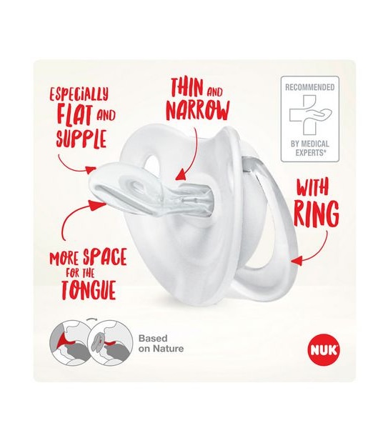 NUK Signature Silicone Soother - 2 Pack - 0-6months - Assorted*