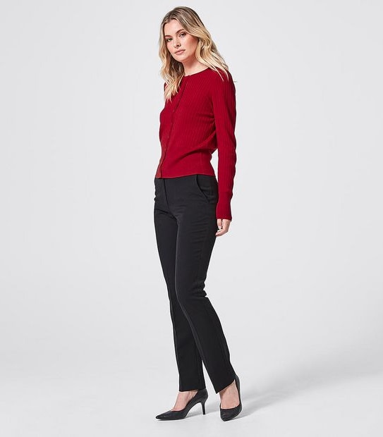 Preview Ribbed Crew Neck Cardigan