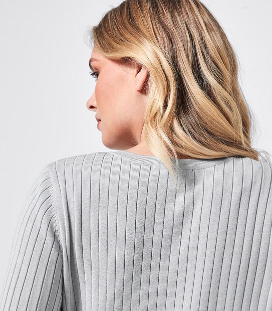 Rib Crew Cardigan