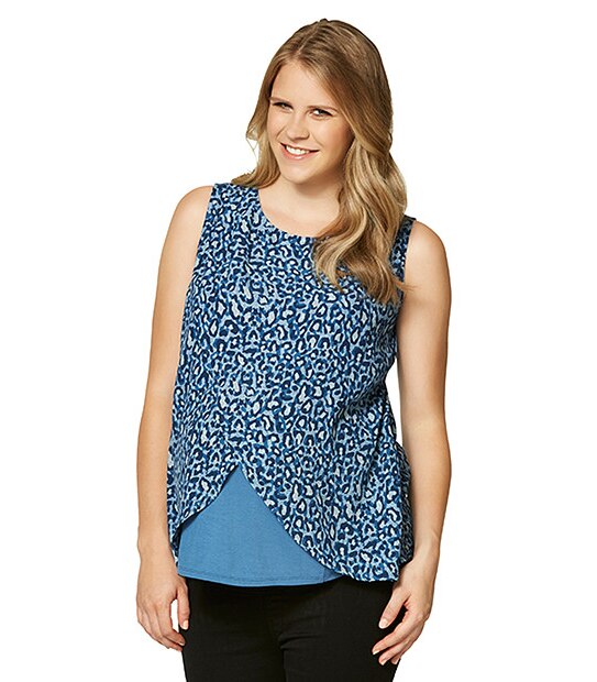 Maternity by Dannii Minogue Wrap Nursing Top - Animal Print