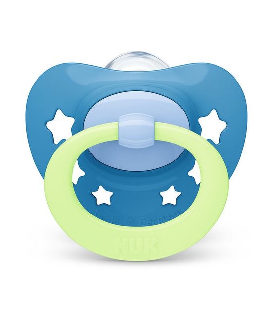 NUK Signtaure Nights Glow in the Dark Silicone Soother - 2 Pack - 6-18 months - Assorted*