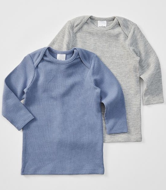 Baby 2 Pack Long Sleeve Waffle Thermal Top